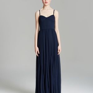 Alice + Olivia Percie Bustier navy dress